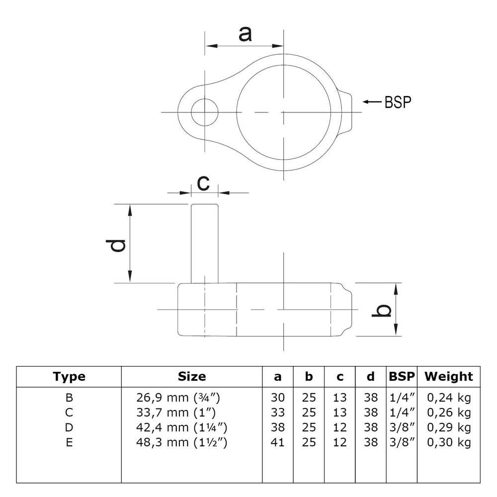 Doos Scharnierpen - zwart-B / 26,9 mm (80 stuks)
